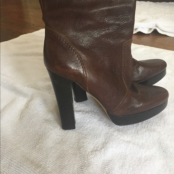 Brown leather Michael Kors boots - Picture 6 of 8